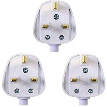 FloodLight Pro 13A UK Plug, 3‑Pin Fused – 3 Pack