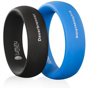 Silicone Deluxe Cockring‑Set Dauerstärke – 2 Ringe in stilvoller Geschenkbox