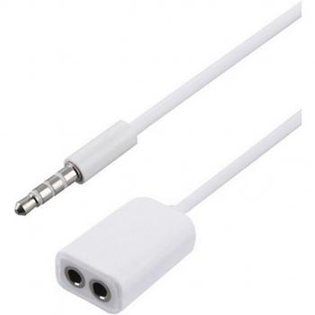 Adaptador de auriculares Y 3.5mm, 1 a 2 hembra