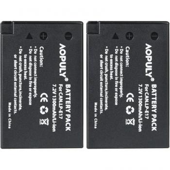 Pack de 4 batteries LP-E17 avec chargeur USB pour Canon EOS M3, 750D, 760D, T6i, T6s, 8000D