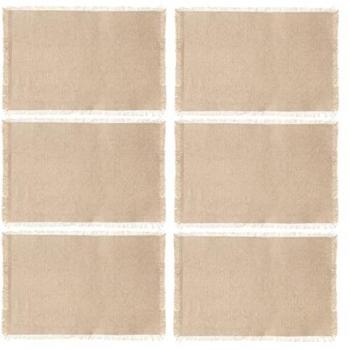 Ensemble 6 Sets Maha – Coton, Beige, 45 cm × 30 cm
