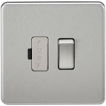 Brushed Chrome 13A Switched Fused Spur Unit