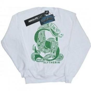 Harry Potter Girls Slytherin Glitter Sweatshirt 12-13 white
