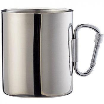 BasicNature Edelstahl 'Space Safer Thermo', 0.33 L, Karabiner