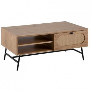 Wohnling Sofatisch Rechteckig mit Stauraum – Kaffeetisch 100 × 60 × 45 cm
