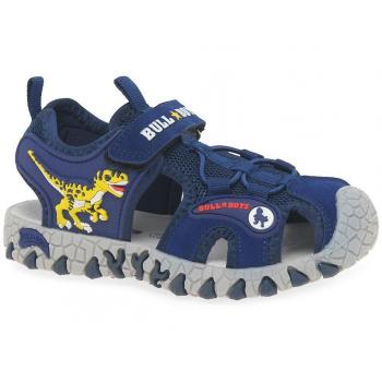 Bambini Bull Boys Sandali Blu DNCL3144 con Design Gabbietta