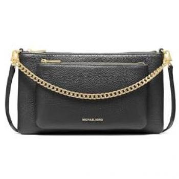 Bandolera Jet Set Mediana de Piel Negra