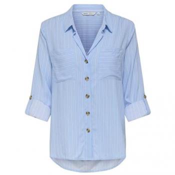 Damenhemd ONLY Yasmin – Blau gestreift, Größe 34