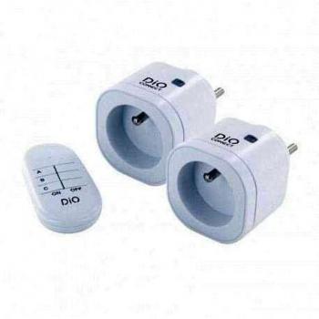Pack de 2 Mini Prises DiO Connect WiFi et 433MHz avec télécommande
