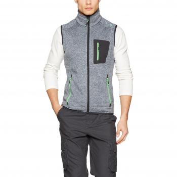 CMP Herrenweste Strickfleece – Argento Asphalt – 46 S