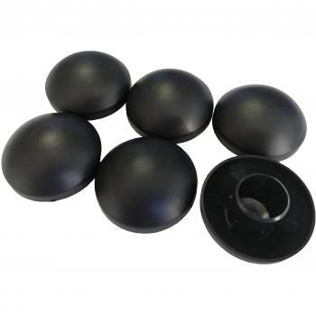Ensemble 8 capuchons de poteau noir 25 mm pour trampoline