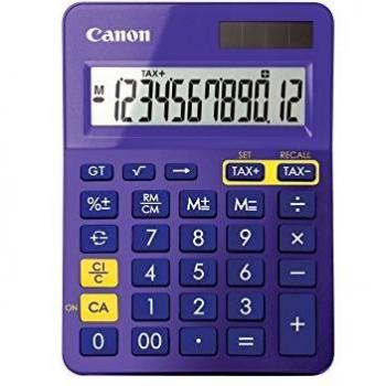 CANON Calculatrice de bureau 12 chiffres LS-123K-MPP Violette 9490B014