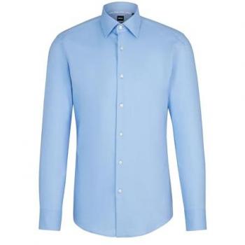 BOSS Kent Long Sleeve Business Shirt Light Blue Size 39