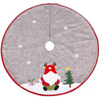 Snowman Embroidered Christmas Tree Skirt
