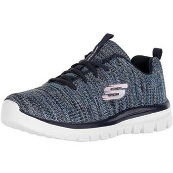 Skechers Damen Graceful-twisted Fortune Turnschuh, Marineblau, 38 EU