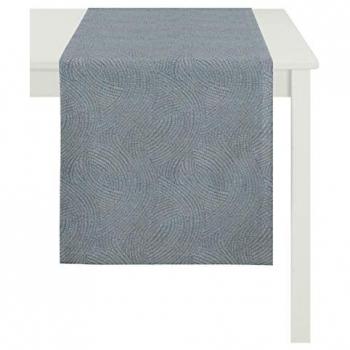 Tischläufer APELT 1102 Loft Style, Jacquard, blau (hellblau), B:48cm L:140cm, Polyester, Viskose