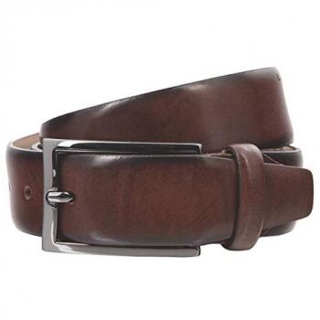 Brauner Herren‑Gürtel Lindenmann – Glattes Leder, 1520587/020