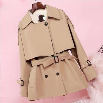 Casual Plus Size Women’s Short Trench Coat