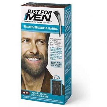 JUST FOR MEN BIGOTE Y BARBA GEL COLORANTE 1 ENVASE 30 ML COLOR CASTAÑO OSCURO