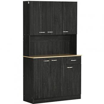Alacena de Cocina con Estantes Ajustables Homcom 101x39x180 cm