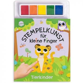 Stempelkunst für kleine Finger. Tierkinder