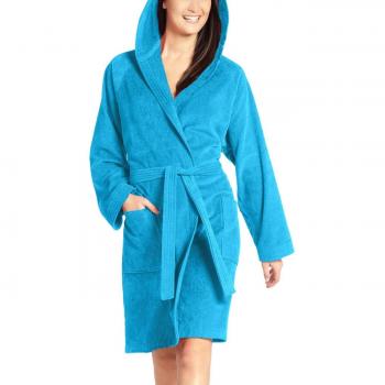 Vossen Herren-Bademantel Texas Turquoise, Unisex-Design