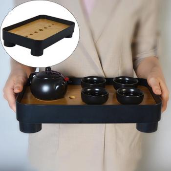 Bandeja de Té de Bambú: Contenedor y Juego Gongfu