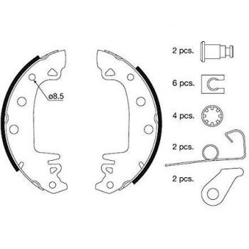 WM‑Kit 9117: Bremsbacken Set Metzger