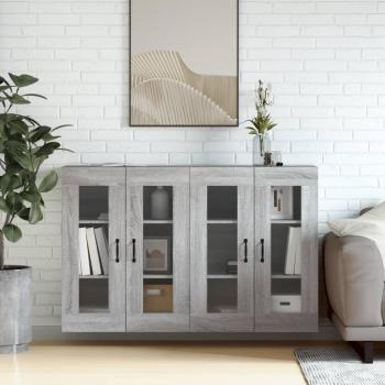 Armoire latérale Sonoma gris – Ensemble 2 pièces en bois d’ingénierie