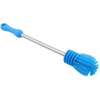 Cepillo de Silicona para Biberones con Mango Largo y Diseño Multifuncional