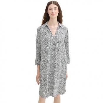 TOM TAILOR Sommerkleid Gemustertes Kleid mit Livaeco by Birla Cellulose™