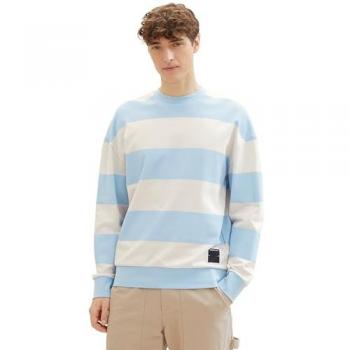 TOM TAILOR Denim Sweatshirt in Blau-Beige