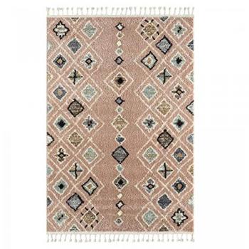 Unamourdetapis Tapis berbère motif saharien 200x290 rose pastel e