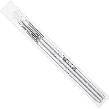 3Pcs Acrylic Nail Art Brush Set with Dual-Sided Pens