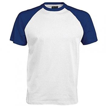 Kariban Short Sleeve Baseball Uomo S White