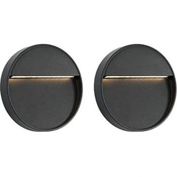 VidaXL LED Outdoor Lighting 2 pcs 3 W Black Round