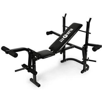 Klarfit Home Gym Weight Bench with Arm and Leg Curl (FIT-HB3BC, 160kg Capacity)