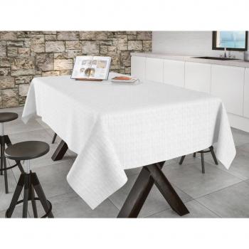 Toalha de Mesa JANCO Branca 140x180 em Jacquard