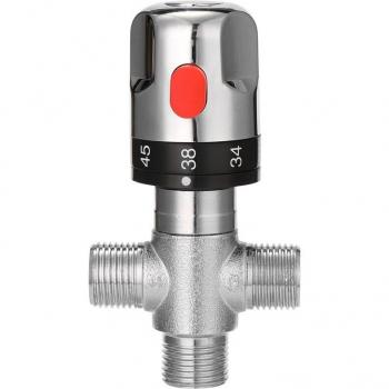Mezclador Termo-Controlo de Agua Fría y Caliente en Latón