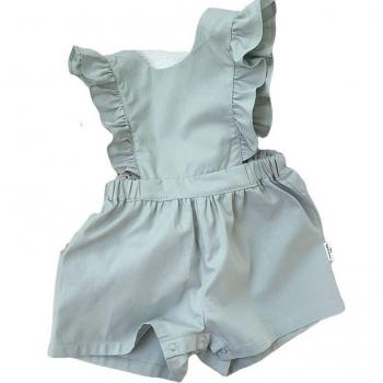 Combinaison enfant fille feuilles de lotus sans manches