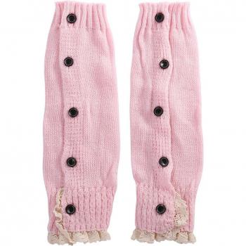 Emmababy Kids Girls Solid Button Leg Warmers