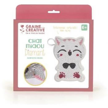 Set Mosaico Gatto Bianco 7 anni Porta-Moneta Diamante in Plastica