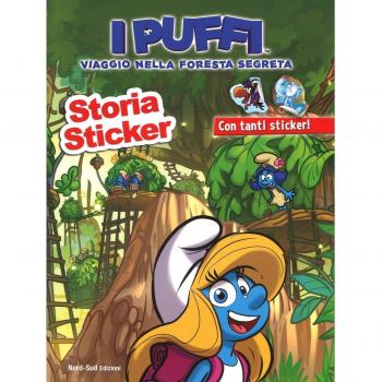 Storia sticker. Viaggio nella foresta segreta. I puffi. Ediz. a colori