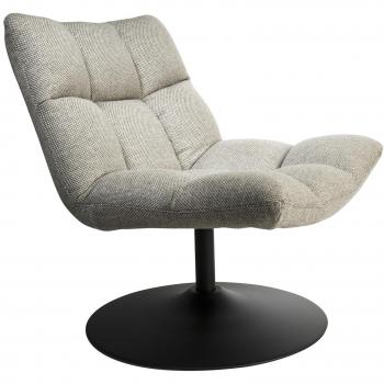 Fauteuil lounge bar tissu gris clair Dutchbone