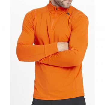 Elite LAB Sport‑Langarm Shirt „Core X1“ – Herren, XXL, orange, 88 % Poly / 12 % Elas, reflektierend