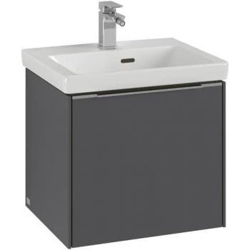 Villeroy & Boch Subway 3.0 Waschtisch-Unterschrank Graphite mit Aluminiumgriff, 47,3x42,9x40,75 cm