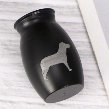 Urne Funéraire en Acier Inoxydable pour Animaux avec Couvercle à Vis (Noir)