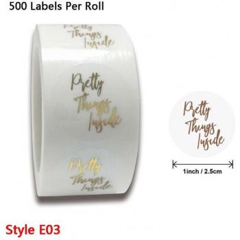 Papeterie “Merci pour votre commande” – 500 feuilles d'or