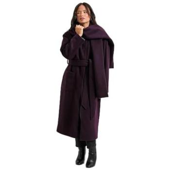 Cherry Belted Round Neck Coat for Women – DP