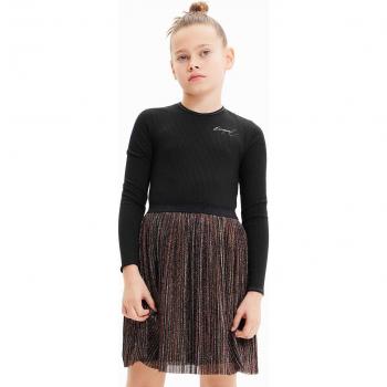 Abito in lurex nero a gonna